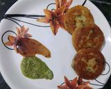 A picture of step 3 of Aloo-tikki stuff with paneer.