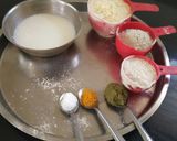 A picture of step 1 of Multigrain Chila pudla.
