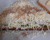 A picture of step 2 of Veg grilled cheese sandwich.