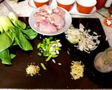 A picture of step 1 of My Chinese Chicken with Rice😀.