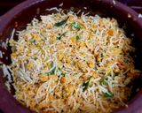 A picture of step 6 of South Indian style egg rice.