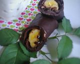 Foto langkah ke 7 dari resep Dadar Gulung Coklat Isi Pisang Coklat.