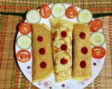 A picture of step 8 of Egg Mushroom Wrap.