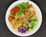 Hình bước làm 3 của món Eat clean - D18: Sinh tố bó xôi - Chả giò chay - Salad trứng chiên