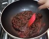 A picture of step 5 of Laal Saag (Red Spinach).