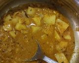 A picture of step 2 of Creamy Banana stem curry.