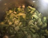 A picture of step 1 of Thai broccoli soup.
