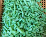 A picture of step 1 of Long beans poriyal.