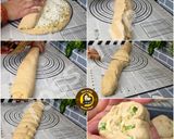 A picture of step 4 of No Egg No Maida Pure Veg Cheesy Garlic Bun And Swirl From Scratch Two Design One Dough.