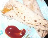 A picture of step 4 of Vegetable Kathi Roll.