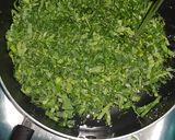 A picture of step 3 of Spinach nyama,.