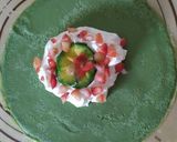 Hình bước làm 6 của món Crepe trà xanh