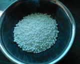 A picture of step 1 of Sago idli (sabhudan, javarisi in tamil).