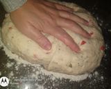 Foto del paso 24 de la receta: Pan con cantimpalo aceitunas moozarella y morrón. ❤️🥖