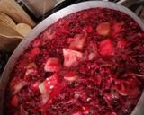 A picture of step 3 of Purple hibiscus drink a.k.a ZOBO.