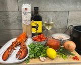 A picture of step 1 of Astakomakaronada –Greek lobster spaghetti.