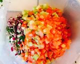 A picture of step 1 of Clam and Shrimp Ceviche.