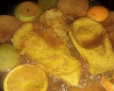Foto del paso 7 de la receta: Pechugas grilladas con naranjas al azafrán y manzanas al coñac