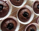A picture of step 8 of Vickys Chocolate Cherry Cupcakes, GF DF EF SF NF.