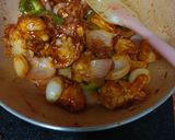 A picture of step 10 of Chilli Mushroom.