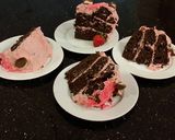 A picture of step 20 of Dark Chocolate Layer Cake with Fresh Strawberry Cream Frosting and Filling.