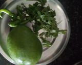 A picture of step 1 of Keri / raw mango Chutney.