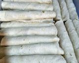 A picture of step 1 of Chicken Flautas.