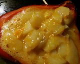 A picture of step 4 of Red Peppers Stuffed with Tortilla, Onion, and Carrot.