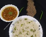 A picture of step 1 of Rajma Rice.