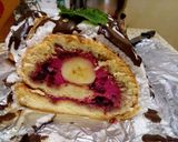 Pas rețetă Ruladă cu cireșe cu banane 🍒 5 fotografie