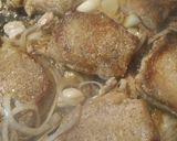 A picture of step 4 of Pork Loin in an Onion Gravy.