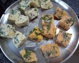 A picture of step 3 of Tandoori Khaman (Khaman made in Microwave with a twist).