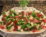 Foto del paso 3 de la receta: Ensalada de Canónigos, Foie y jamón ibérico. Sin gluten