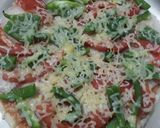 कैप्सिकम पिज़्ज़ा (capsicum pizza recipe in Hindi) रेसिपी चरण 5 फोटो