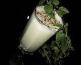 A picture of step 4 of Masala mint chaas.