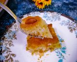 A picture of step 9 of Halawani Basbousa with Nuts 😋👌.