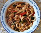 Foto langkah ke 7 dari resep Cumi Asam Manis Pedas.