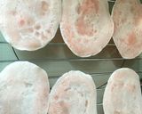A picture of step 5 of Sakura Mochi (Cherry blossom crepe roll).