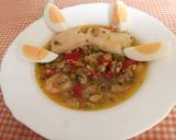 Foto del paso 12 de la receta: Merluza a la vasca con espárragos y huevo cocido