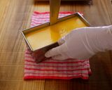 A picture of step 9 of Easy! Creme Caramel / Giant Flan used a loaf pan.