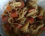 A picture of step 6 of Chicken sausage "n" spaghetti.