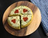 A picture of step 8 of Gluten free dhokla pizza.