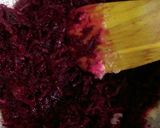 A picture of step 3 of Coconut Beetroot Burfi.