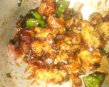 A picture of step 4 of Cauliflower dry manchurian.