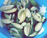 A picture of step 2 of Aam/kheri Pickle.