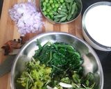 A picture of step 2 of Hariyali Pulao Green Herby Rice.