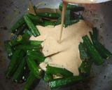 A picture of step 3 of Doi posto bhindi.