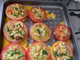 Aros de tomate rellenos