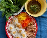 รูปขั้นตอนการทำที่ 4 ของ เส้นหมี่หมูย่างตะไคร้🌶️🧄น้ำจิ้มข้าวคั่วโหระพากระชาย🫚