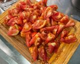 Une image de l'étape 7 de Salade de riz rouge aux tomates, carottes et ciboulette.